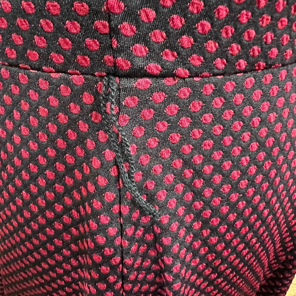 Danny & Nicole Red A-Line Midi Dress Mock Neck - Picture 5 of 6